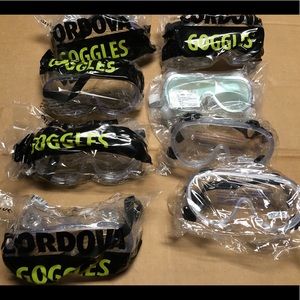 NWT Bundle 8 Goggles Safety Glasses Clear Lens Anti-fog Coated